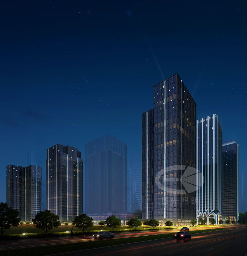 寫字樓外牆(qiáng)景觀照明設計 寫字樓外牆景觀照明設計