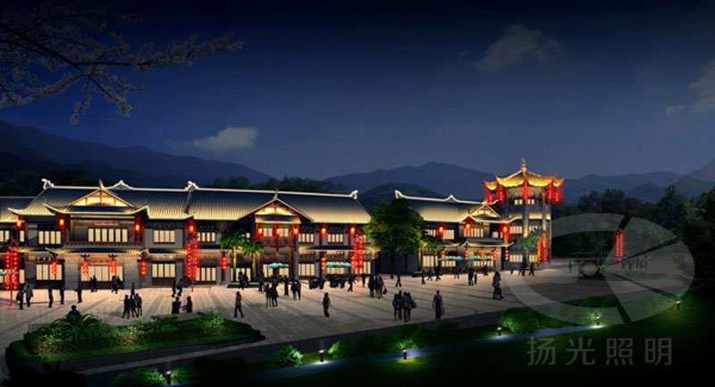 古建築（zhù）泛光亮化效果圖