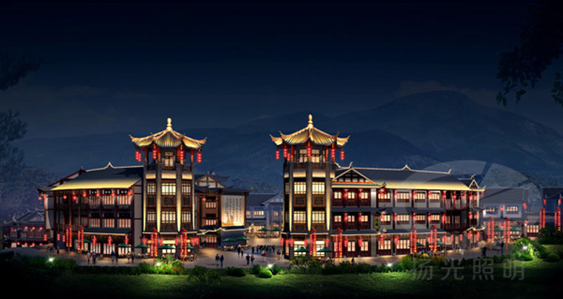 古（gǔ）建築景觀照明效果圖