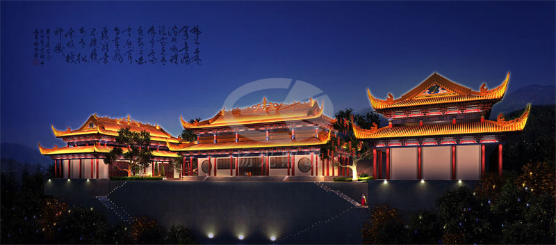 古建築（zhù）照明設計效果圖（tú）二