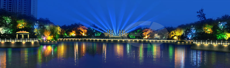 城市廣場夜景（jǐng）照明設（shè）計效果圖