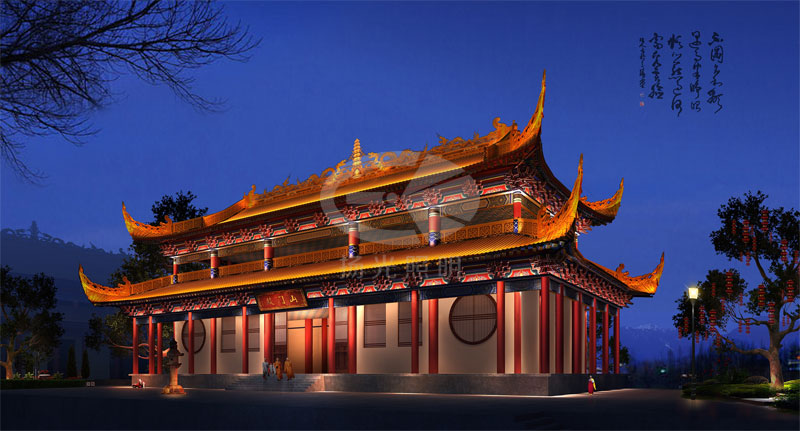 古建築燈光設計（jì）效果圖（tú）