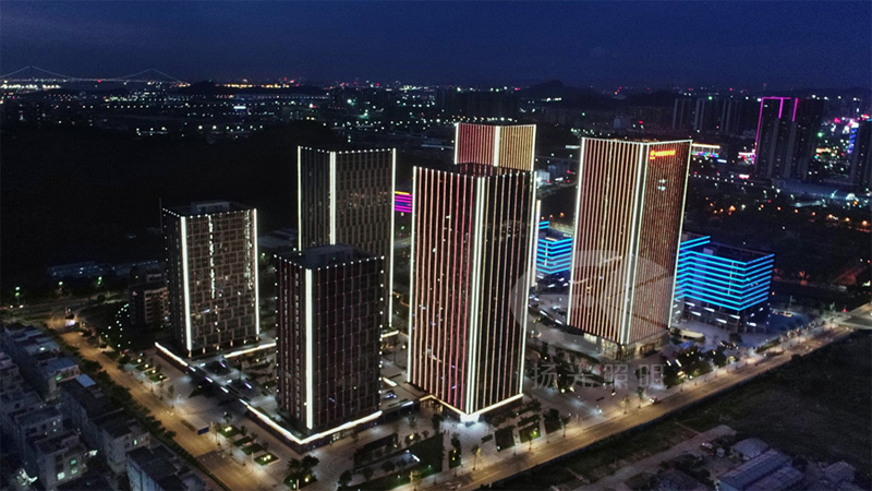 寫字樓亮化工（gōng）程夜景圖