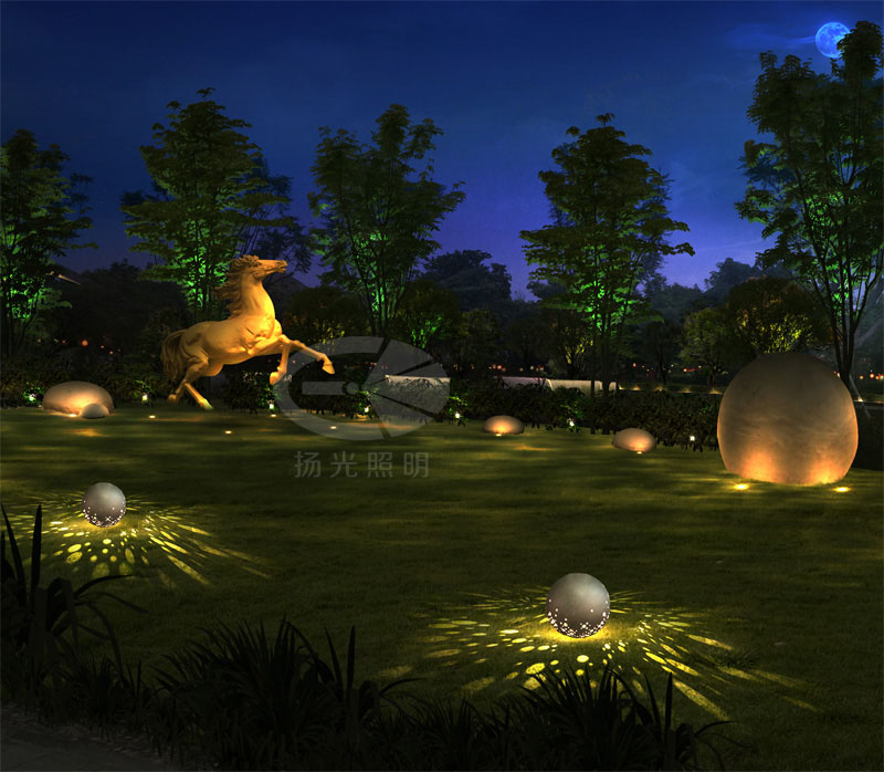 公園泛光照明設計效（xiào）果圖